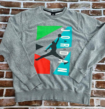 Jordan Jumpman Photo Graphic Fleece Crewneck Sweatshirt, Black, Size XXL, listing 3