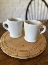 Antique White Ironstone Paneled Coffee Pot / Teapot with Angular Body — listing 5