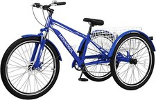 MOONCOOL Adult Tricycle 7-Speed Trike Cruiser with Rear Basket, 20" Tires — listing 4