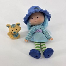 Vintage Kenner Blueberry Muffin Strawberry Shortcake Doll with Blue Bonnet, Comb & Original Clothing, 6" Tall — listing 3