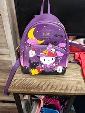 Loungefly x Hello Kitty KISS Band Tote Bag, Black & Silver, 16"x15"x3"