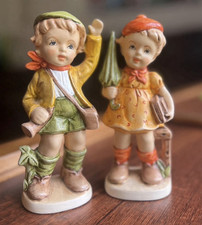 Group of Vintage Ceramic Big-Eyed Children Figurines (Goebel/Redware-style) — listing 3