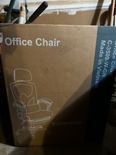 Mesh-Back Office Task Chair with White Frame and Blue Upholstery — listing 6