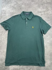 U.S. Polo Assn. Performance Pique Men's Navy Blue Short-Sleeve Polo Shirt, Size Medium