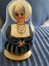 Hand-Painted Russian Matryoshka Nesting Dolls Set of 9 - Madonna and Child Religious Icon Motif — listing 2
