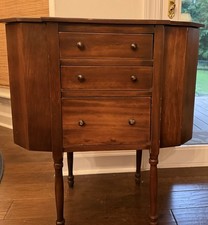 Antique Sheraton-Style Mahogany Martha Washington Sewing Cabinet Stand with Inlaid Banding — listing 4