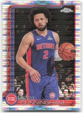 2023-24 Topps Basketball Cade Cunningham Holiday Refractor Card, Detroit Pistons, listing 5