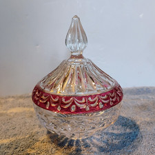 Vintage Clear Pressed Glass Footed Covered Butter or Candy Dish with Rectangular Domed Lid — listing 4