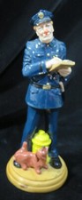Porcelain Clown Policeman Figurine in Blue Uniform with Billy Club — listing 6