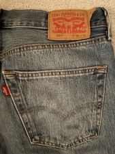 Levi's 501 Men's Jeans, Light Wash, W38 L36, Made in Dominican Republic, listing 4