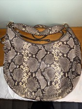 Michael Kors Blue Leather Slouchy Hobo Shoulder Bag with Chain Strap — listing 3