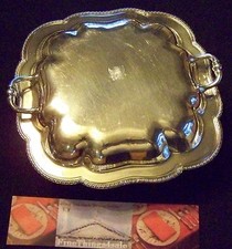 Silver Serving Piece Edge with Hallmarks and Maker's Mark, Gadrooned Border — listing 5