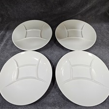 Naaman Israel pottery Naaman White Porcelain Divided Fondue / Appetizer Plate — listing 4
