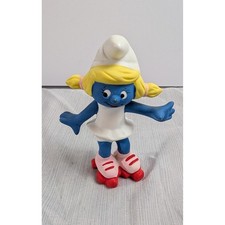 Roller Skating Smurfette PVC Figure on Original Card - Wallace Berrie & Co. — listing 2