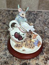 Resin Figural Mouse in 'Tea Time' Teacup Decorative Figurine — listing 3