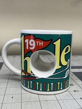 golf novelty ceramic Novelty 19th Hole Golf-Themed Ceramic Mug with Sculpted Club, Ball, Cap & Flag — listing 5