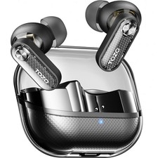 TOZO Crystal Pods (Crystal Buds) Wireless Bluetooth Earbuds with Transparent Charging Case, Black