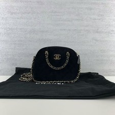 Vintage Chanel Quilted Dome CC Logo Clip-On Earrings, Gold-Tone, 1in Diameter — listing 2