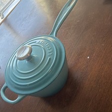 Le Creuset Cast Iron 18cm Saucepan with Lid in Cream/White — listing 5