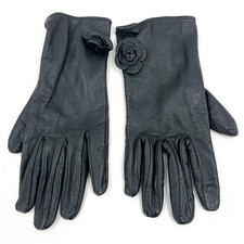 Lauren Ralph Lauren Women's Black Genuine Leather Dress Gloves Size Large — listing 6
