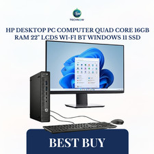 Complete Desktop Computer Workstation Setup with Widescreen Monitor, Tower PC, UPS, Keyboard, and Gaming Headset on Wood Computer Desk — listing 3