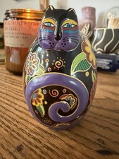 Ceramic Bisque Crouching Orange Tabby Cat Figurine — listing 2