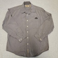 Iowa Hawkeyes Embroidered Black Long-Sleeve Button-Down Shirt by Vesi Sportswear