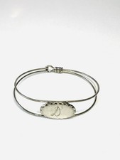Vintage Engraved Metal Wide Cuff Bracelet with Geometric Panel Motifs — listing 4
