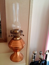 Antique Victorian Duplex Oil Lamp with Pink Hand-Painted Floral Font and Cranberry Frilled Glass Shade, 20 inches Tall — listing 5