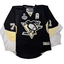 Reebok NHL Pittsburgh Penguins #71 Malkin Youth Home Jersey, Youth S/M — listing 4