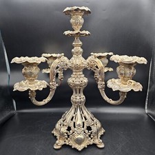 Reed & Barton Silverplate 4-Light Candelabra Centerpiece with Glass Bowl, Pattern 331 — listing 3