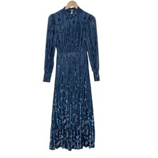 Velvet Burnout Floral Shift Dress with Bell Sleeves — listing 5