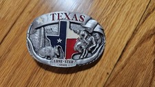 C&J 1986 Holstein Dairy Cow & Barn Farm Scene Belt Buckle — listing 2