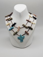 Vintage Zuni Two-Strand Carved Fetish Necklace with Multi-Stone Animal Figures — listing 2
