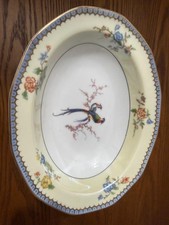 Théodore Haviland Limoges 'Chambord' Rimmed Soup Bowl with Birds of Paradise Motif