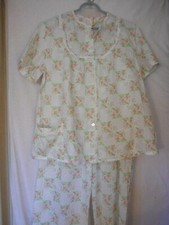 Vintage Floral Cotton Two-Piece Pajama Set — listing 5