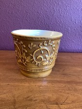 Haeger Floral Cream Oval Ceramic Planter Bowl with Artificial Ivy & Blossom Arrangement — listing 5