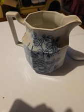 Antique Blue & White Transferware Dinner Plates, Romantic Pastoral Scene, Pair No - only the 'No. 15' cartouche is pres — listing 6