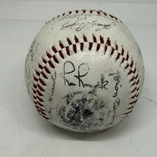 Vintage Team-Signed Official League Baseball with Multiple Autographs