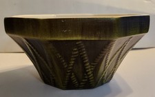 Haeger Pottery #404 Green Glazed Diamond Lattice Ceramic Planter Pot, 5" x 4.75" — listing 5