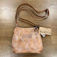 Bed Stu Leather Patchwork Small Crossbody Purse in Orange & White — listing 2