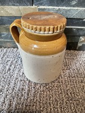 Antique Stoneware Storage Jar with Lid and Twin Handles — listing 3