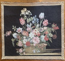 Vintage French-Style Jacquard Woven Tapestry Wall Hanging, 19 in x 56 in, Pastoral Courting Scene with Figures in 18th-Century Dress — listing 5