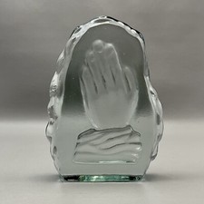 Viking Glass Frosted Praying Hands Iceberg Paperweight — listing 5