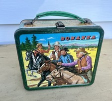Lot of 5 Vintage 1970s-80s Aladdin Metal Lunch Boxes (Sport Goofy, Care Bears, Heathcliff, Sesame Street, Bicentennial) — listing 3