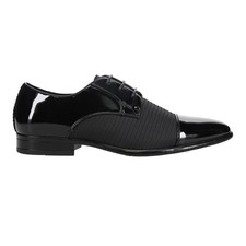 Men's Black Leather Slip-On Dress Loafers with Square Toe — listing 5