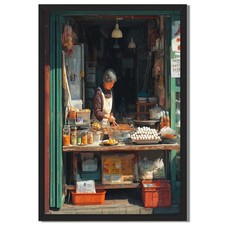 "Never Trust a Skinny Cook" Framed Kitchen Art Print by Dan DiPaolo