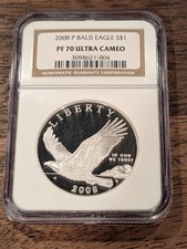 2008-S Bald Eagle Commemorative Half Dollar, NGC PF70 Ultra Cameo — listing 5