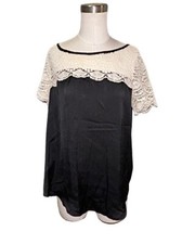 LC Lauren Conrad Teal Knit Tank Top with Crochet Lace Hem, Size M — listing 4