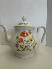 Small Ceramic Floral Teapot with Butterfly Finial — listing 5